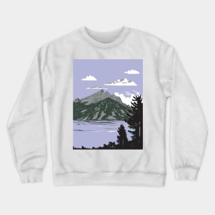 Jenny Lake in Grand Teton National Park Wyoming USA WPA Art Poster Crewneck Sweatshirt